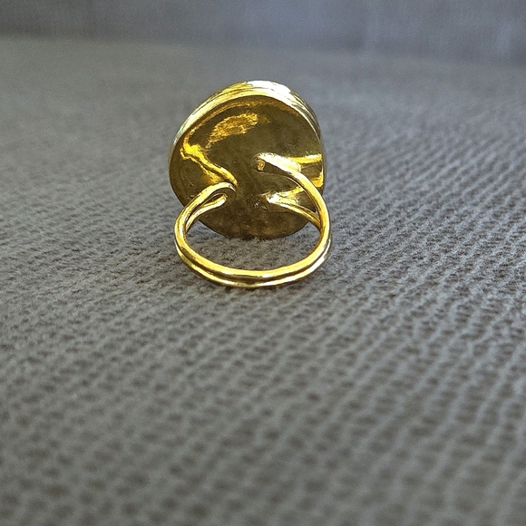 Zeyzey Faceted Green💚 Agate Statement Ring💍 - Picture 11 of 16